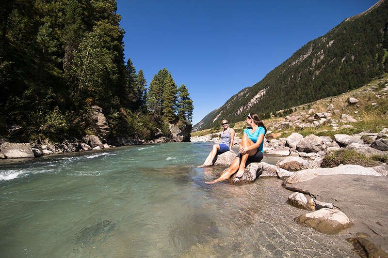 Abkühlen in den Krimmler Achental Wasserfällen