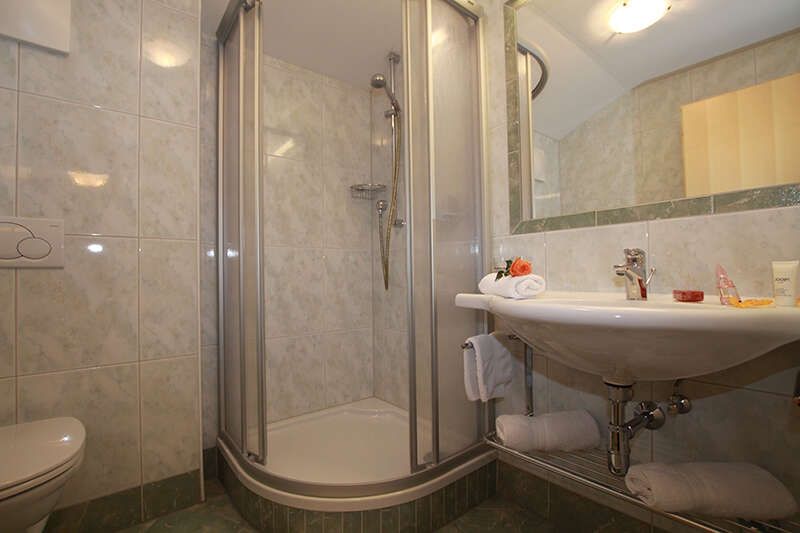 Badezimmer im Appartement 5 im Landhaus Barbara 